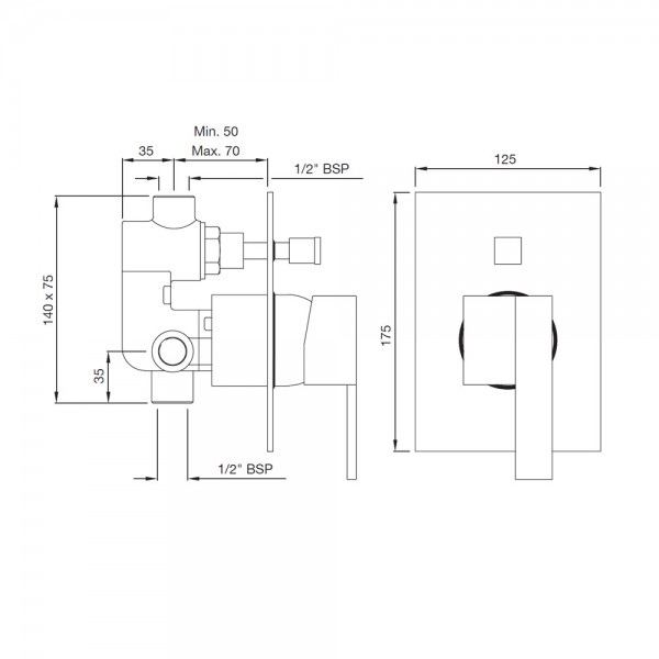 LEB-CHR-45079 Переключатель верхнего душа Artize Le Blanc Хром  - Вид №1