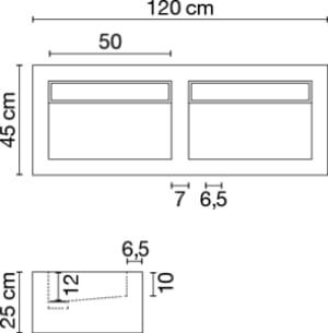 Двойная подвесная раковина из керамогранита CERAMICA FONDOVALLE SHAPE ARCH-00062135 - Вид №1