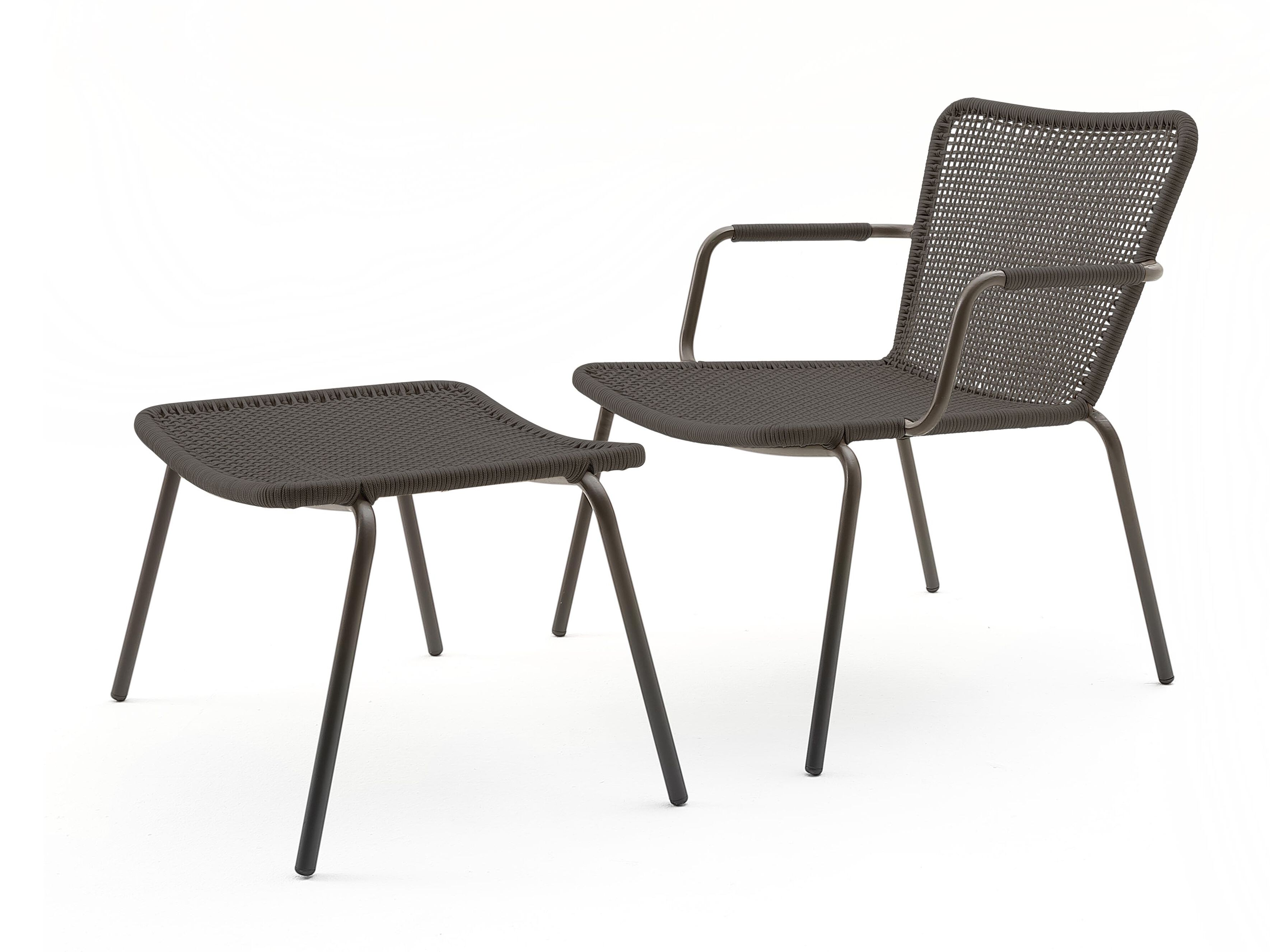 Плетеный алюминиевый садовый стул для ног Nodo Italia Via ARCH-00148463 - Вид №2