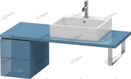 LC583504747 L-Cube Шкафчик для консоли Каменно-синий глянцевый лак Duravit