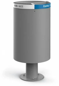 City Design Контейнер для мусора из оцинкованной стали для раздельного сбора мусора