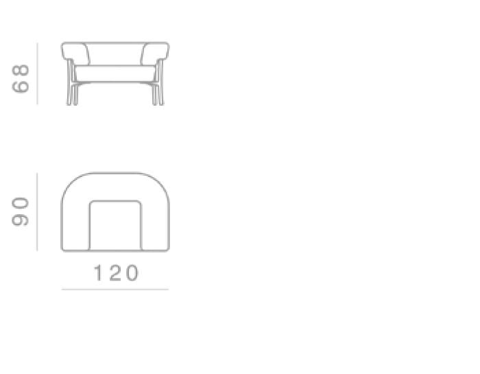 Кресло с подлокотниками GHIDINI1961 ARCH-00053423 - Вид №11
