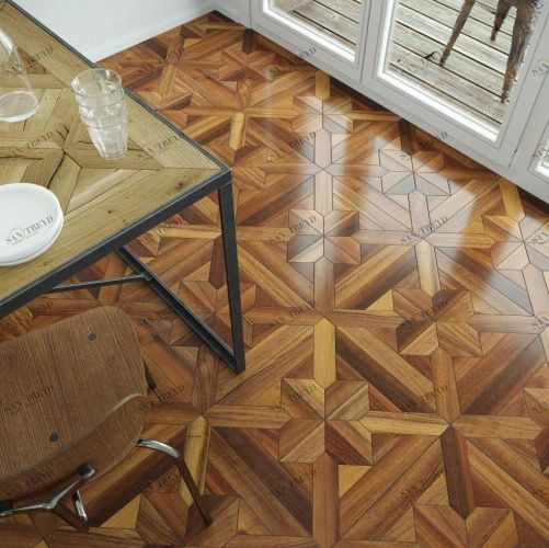 Модульный паркет Da Vinci Amalia Орех Европейский (Грецкий) Натур (Гладкая) 458х458 мм 2600600717