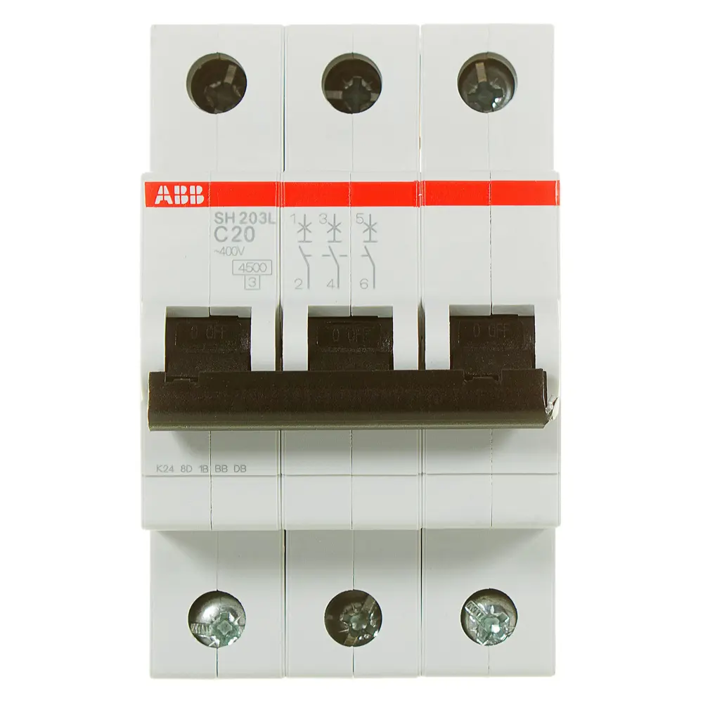 Автоматический выключатель ABB SH203L 3P C20 А 4.5 кА 2CDS243001R0204 STLM-2046645 - Вид №1