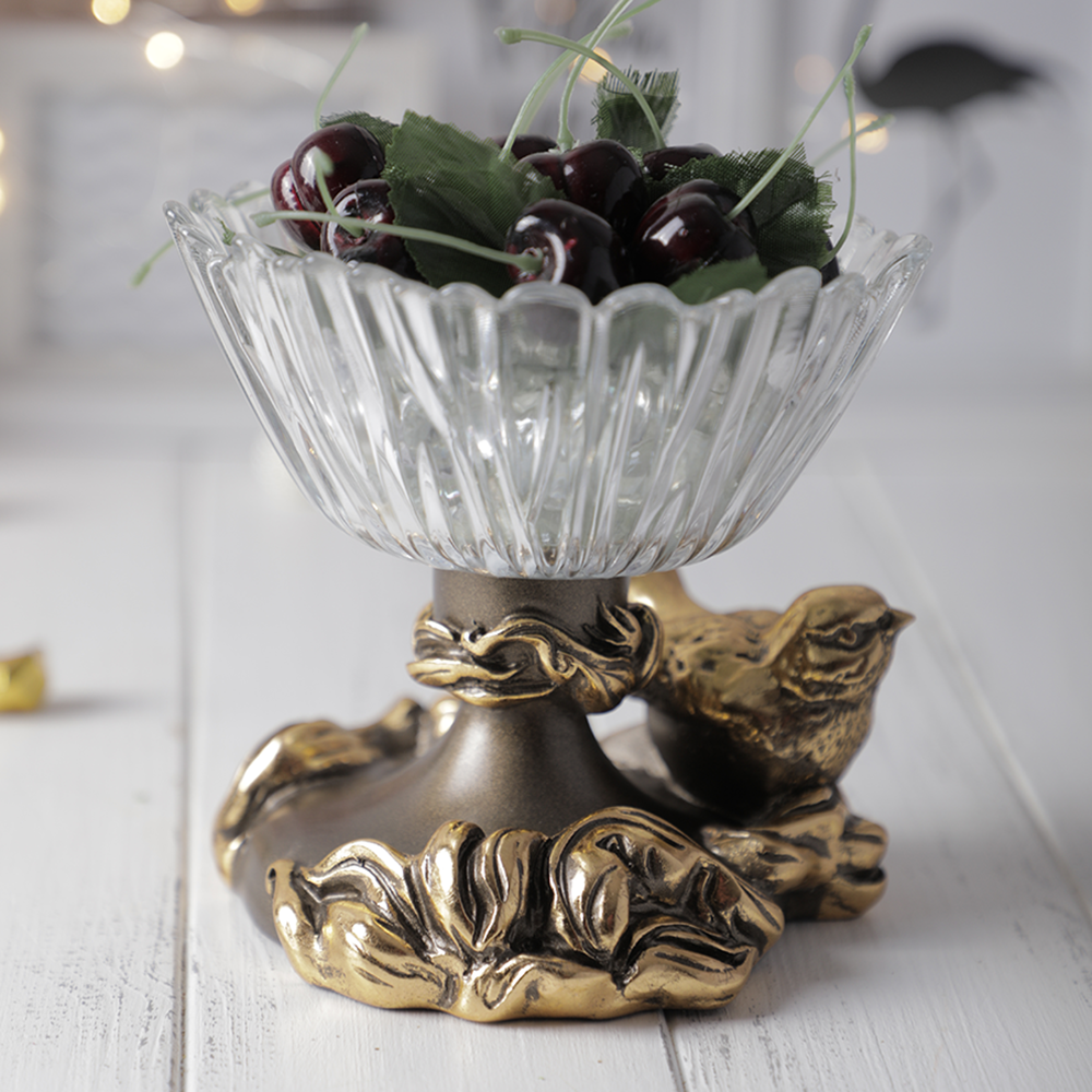 52087 Фруктовница-конфетница Белла Бронза BOGACHO 4627179654627 - Вид №5