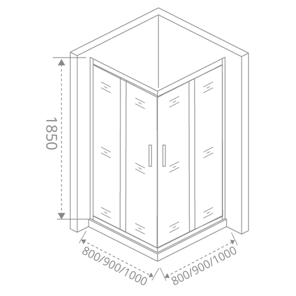 Santreyd Makiato - Угловое душевое ограждение с раздвижными дверями 84540499 STLM-0051696 - Вид №7