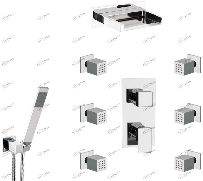 Remer Rubinetterie Душевой набор с лейкой, ручным душем и смесителем Flash Z93 7 s02