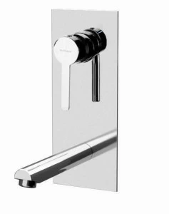 Rubinetterie Mariani Смеситель для умывальника настенный с тарелкой Noir 566-no