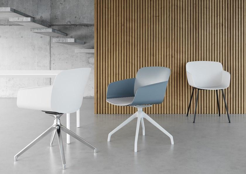 VAGHI Стул полипропиленовый с подлокотниками для залов ожидания Libera Li2f / lc2f - Вид №4