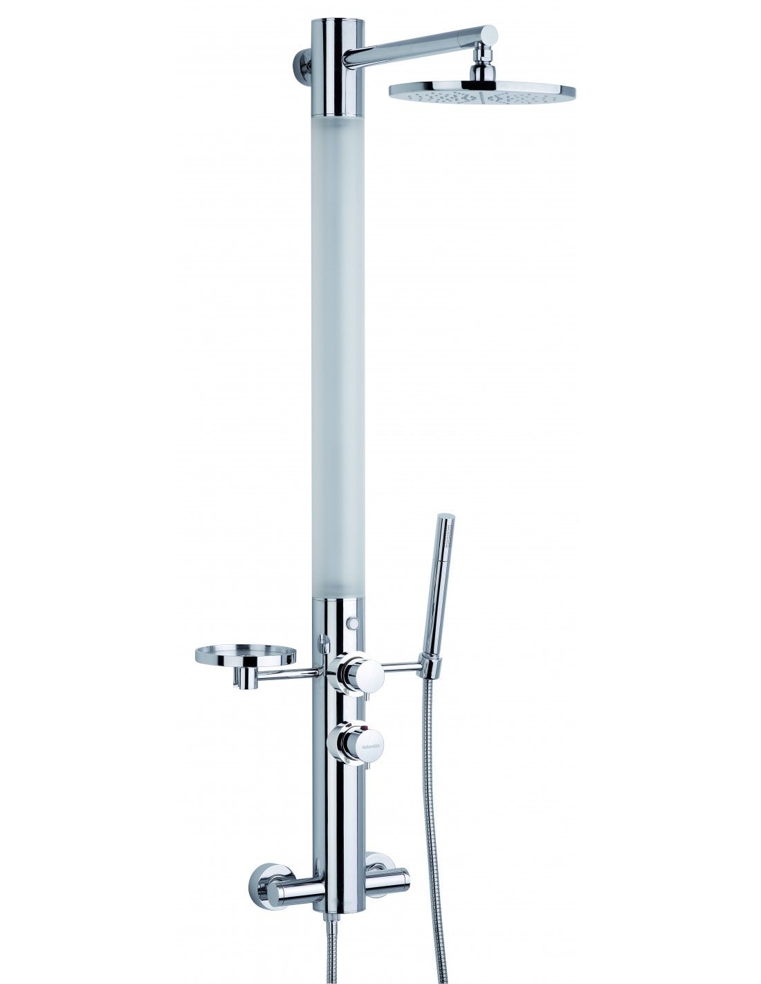 525500 000 00  Озоновая светящаяся душевая колонна, термостатический смеситель, хром Valentin Светящийся 