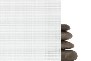 FSRT308 Стекло Vivigraphix graphica, показанное на виде, с прослойкой белого цвета с центральным узором и стандартной отделкой Forms-surfaces