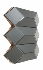 Зеркальное панно декоративное оригами Thomas PUSHA ДИЗАЙНЕРСКИЕ 062664 Коричневый