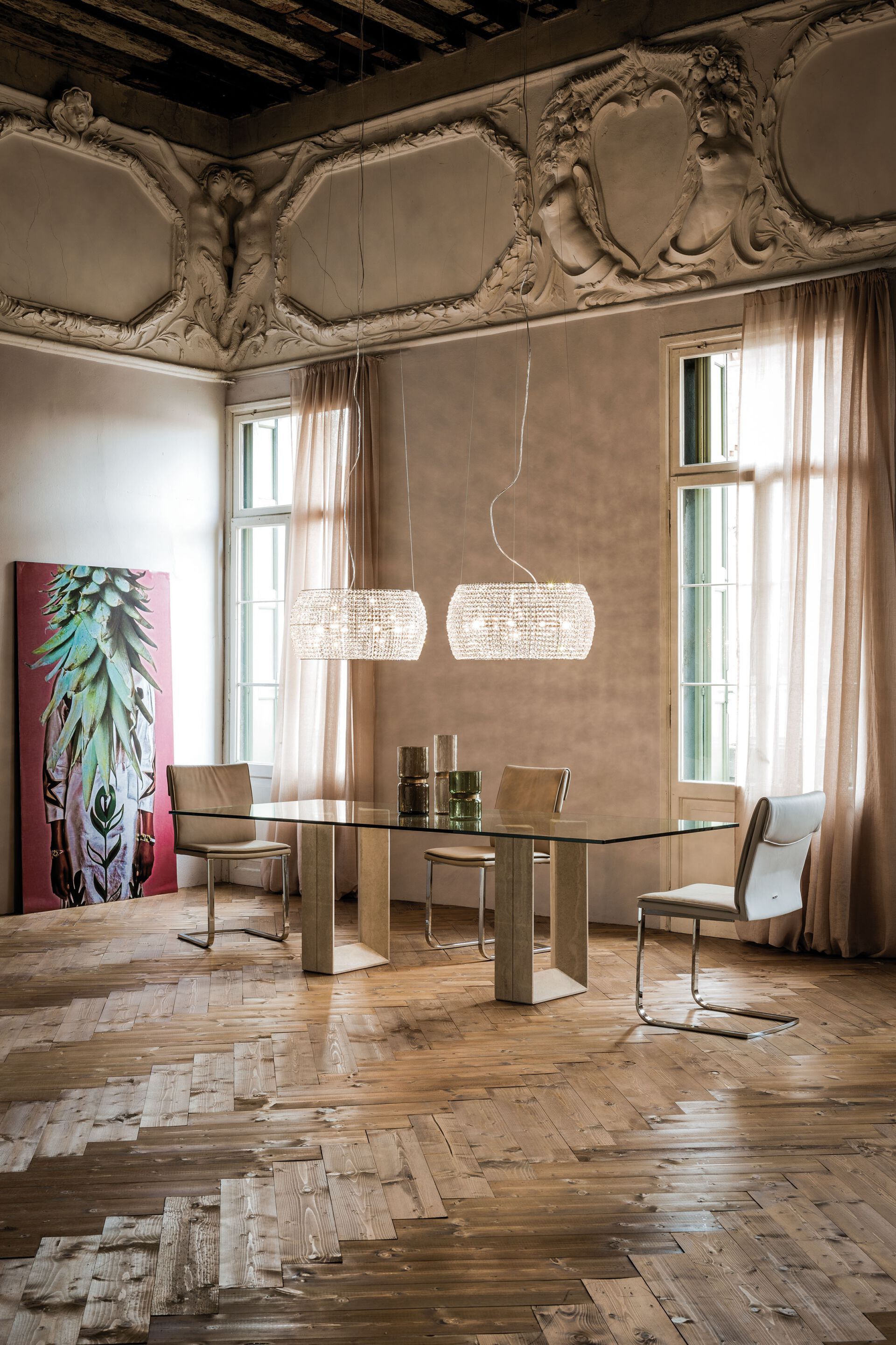 Прямоугольный Хрустальный стол Cattelan italia Камертон ARCH-00138250 - Вид №1