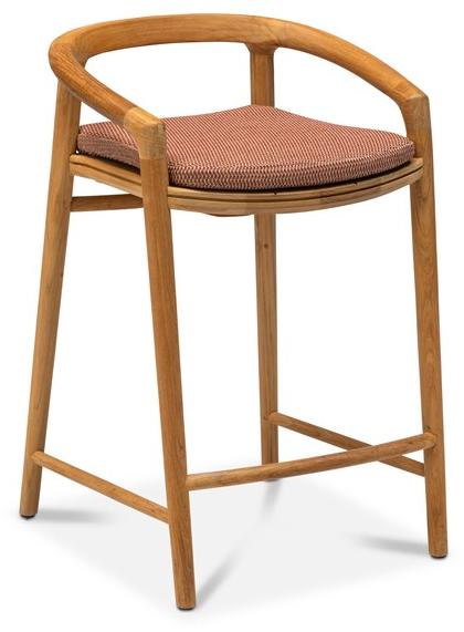 MANUTTI Табурет из тикового дерева со спинкой Solid Bs73 - Вид №2
