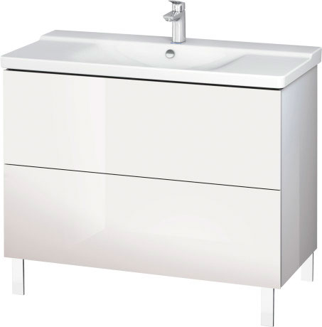 LC660201313 L-Cube Тумбочка напольная Американский орех, натуральный шпон Duravit - Вид №1