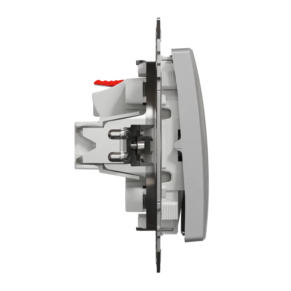 Выключатель встраиваемый Systeme Electric Sedna Design 1 клавиша, цвет алюминий Sedna Design Elements STLM-2073850 - Вид №3