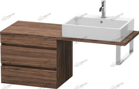 DS532802121 Шкафчик для компактной консоли DuraStyle #DS5328 600 x 478 мм Орех темный декор Duravit
