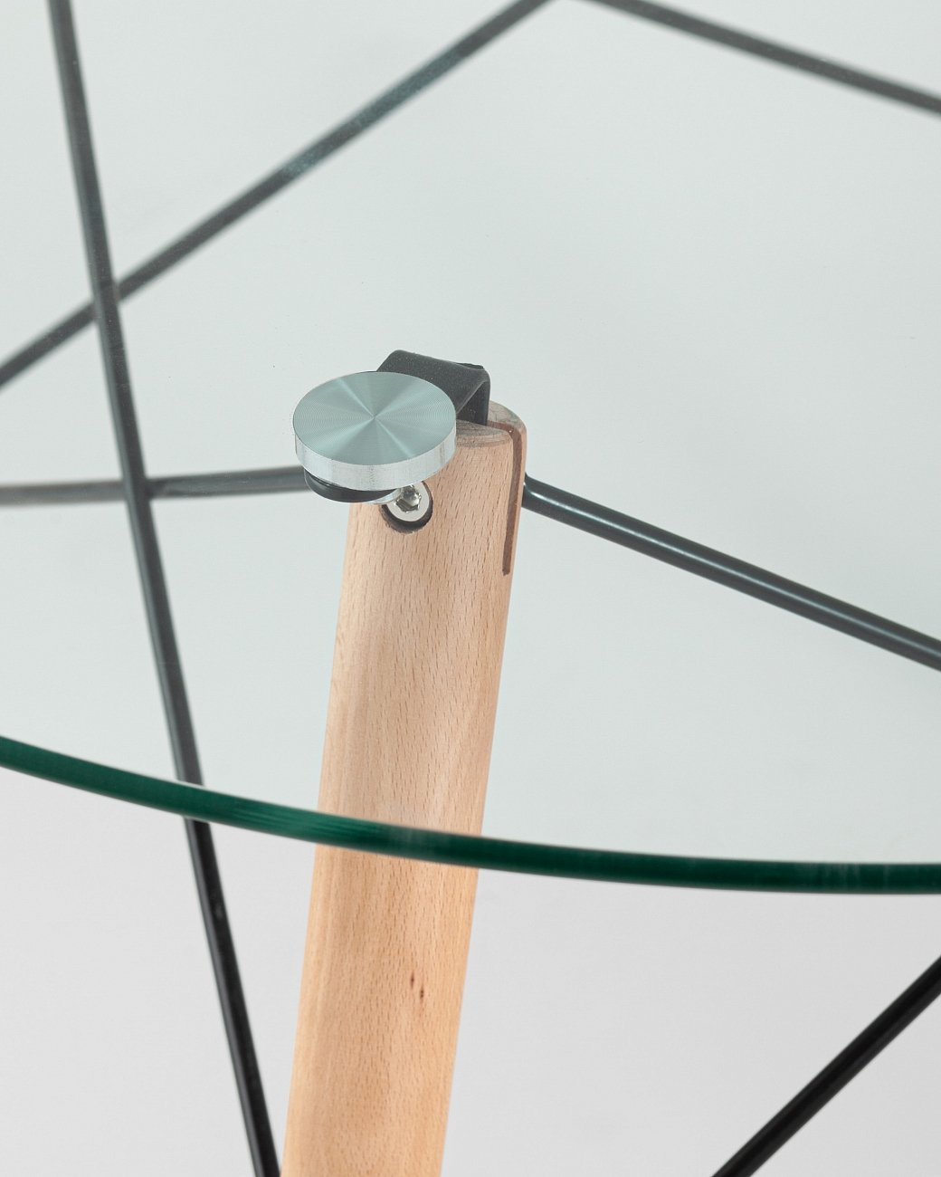 Стол обеденный круглый прозрачный D 80 см Eames DSW STOOL GROUP  00-3958833 Прозрачный  - Вид №5