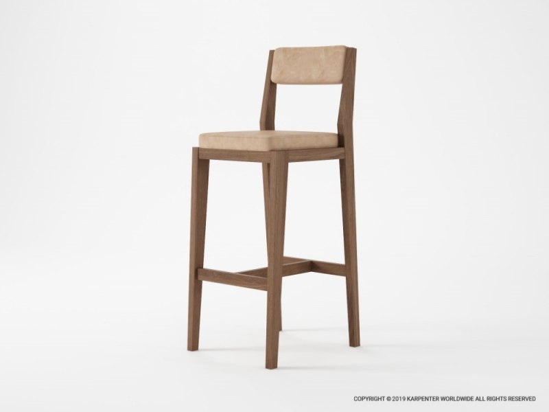 498_979 Барный стул с кожей Karpenter  - Вид №1