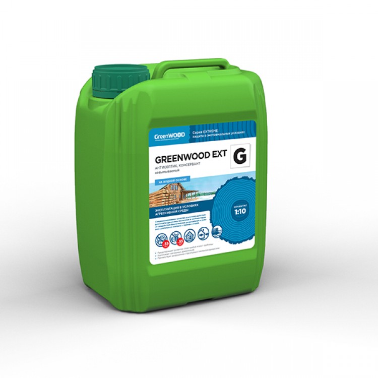 GWE-GK/05 GreenLAB GREENWOOD EXT G Концентрат 1:10, 5 л, АНТИСЕПТИК, КОНСЕРВАНТ невымываемый 