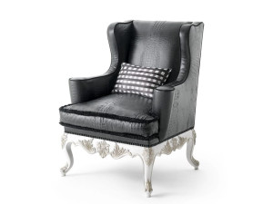 Тканевое кресло с подлокотниками