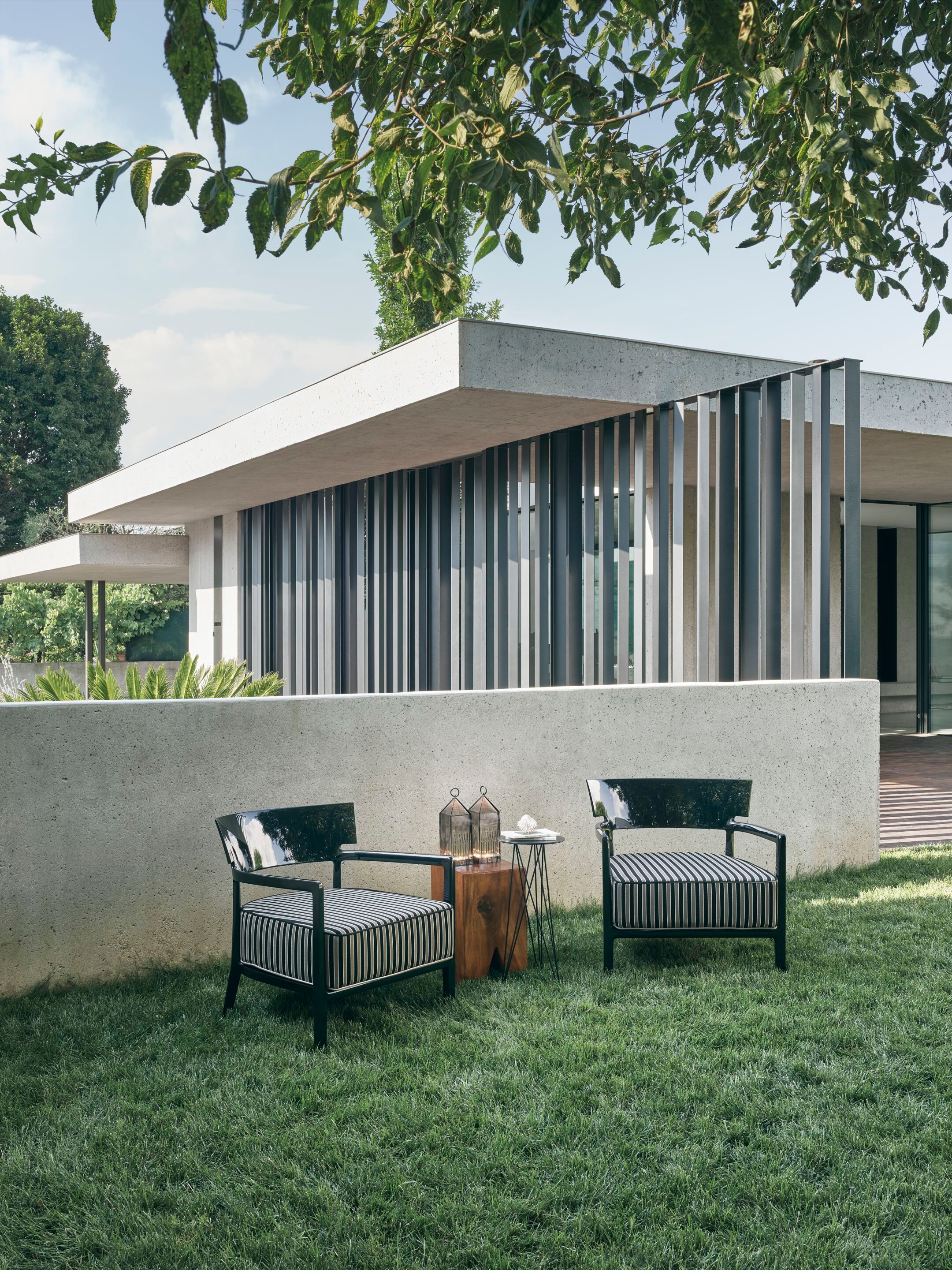 Съемное садовое кресло из поликарбоната и ткани с подлокотниками Kartell CARA ARCH-00047207 - Вид №2