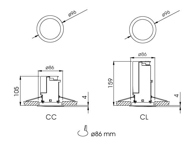 Утопленный светодиодный аварийный свет DAISALUX Lens ARCH-00111368 - Вид №4