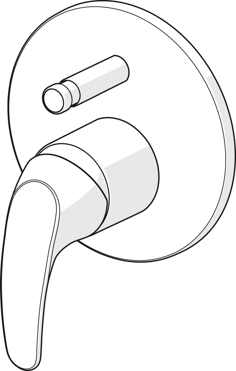 Oras 1484 Панель смесителя для ванны и душа 1484 Polara Хром  - Вид №2