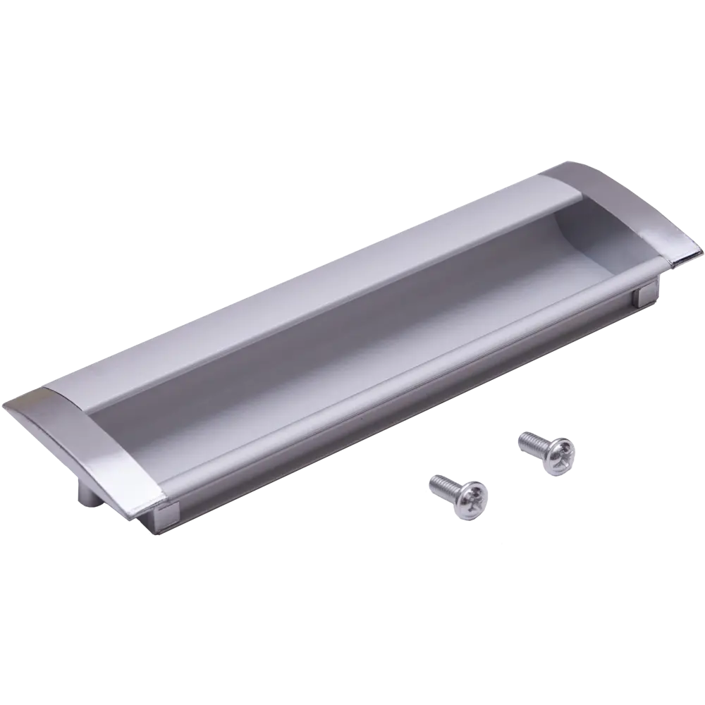 Мебельная ручка врезная матовый хром 128 мм Jet STLM-2107752 - Вид №3