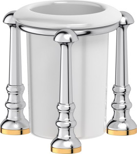 STI 127 Держатель со стаканом настольный 3SC STILMAR CHROME/GOLD