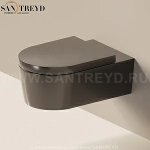 5051WCG9017 Подвесной унитаз настенный Черный Ceramica Flaminia Link Италия