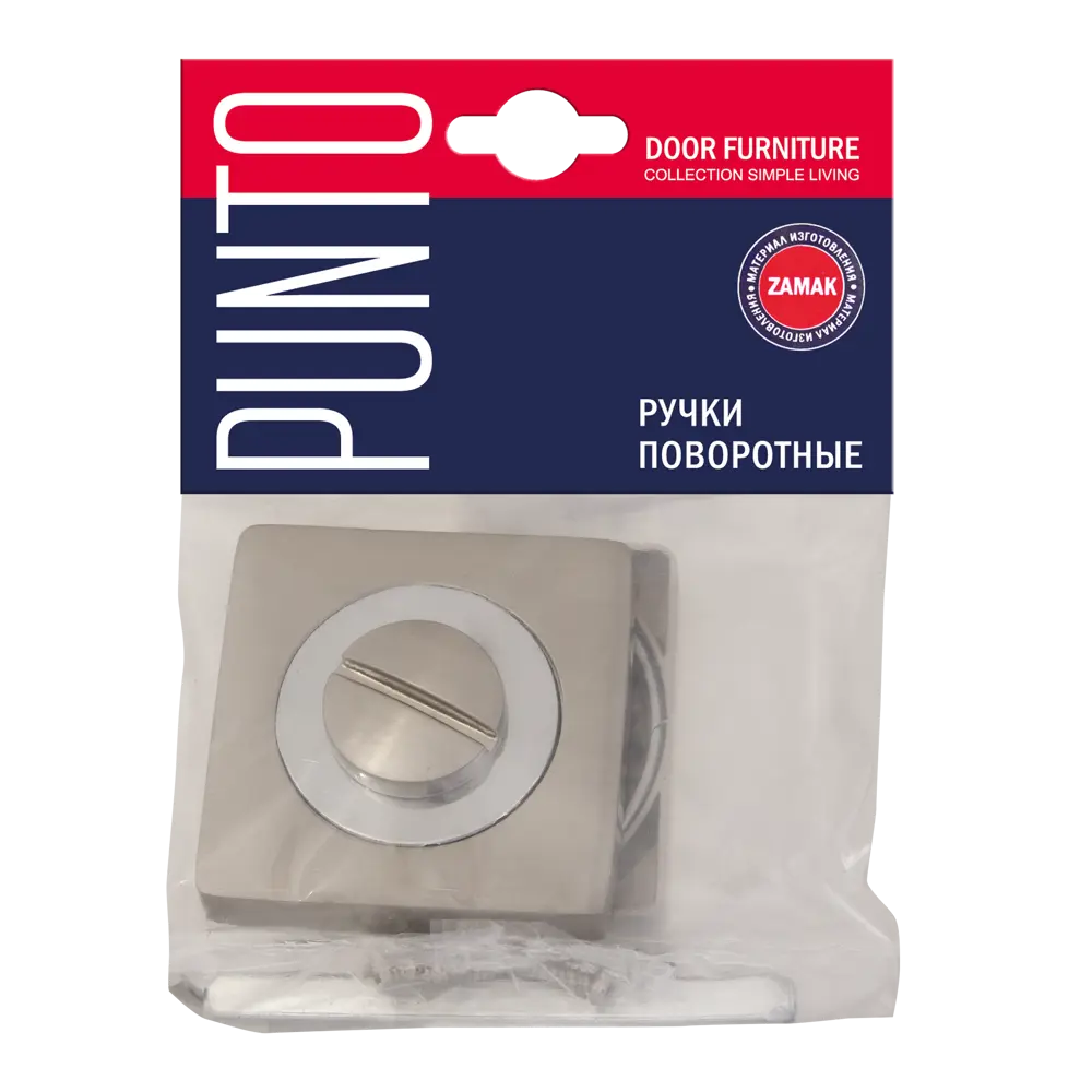 Накладка фиксатор Punto BK6 ZQ SN/CP-3 цвет матовый никель/хром STLM-2107323 - Вид №3