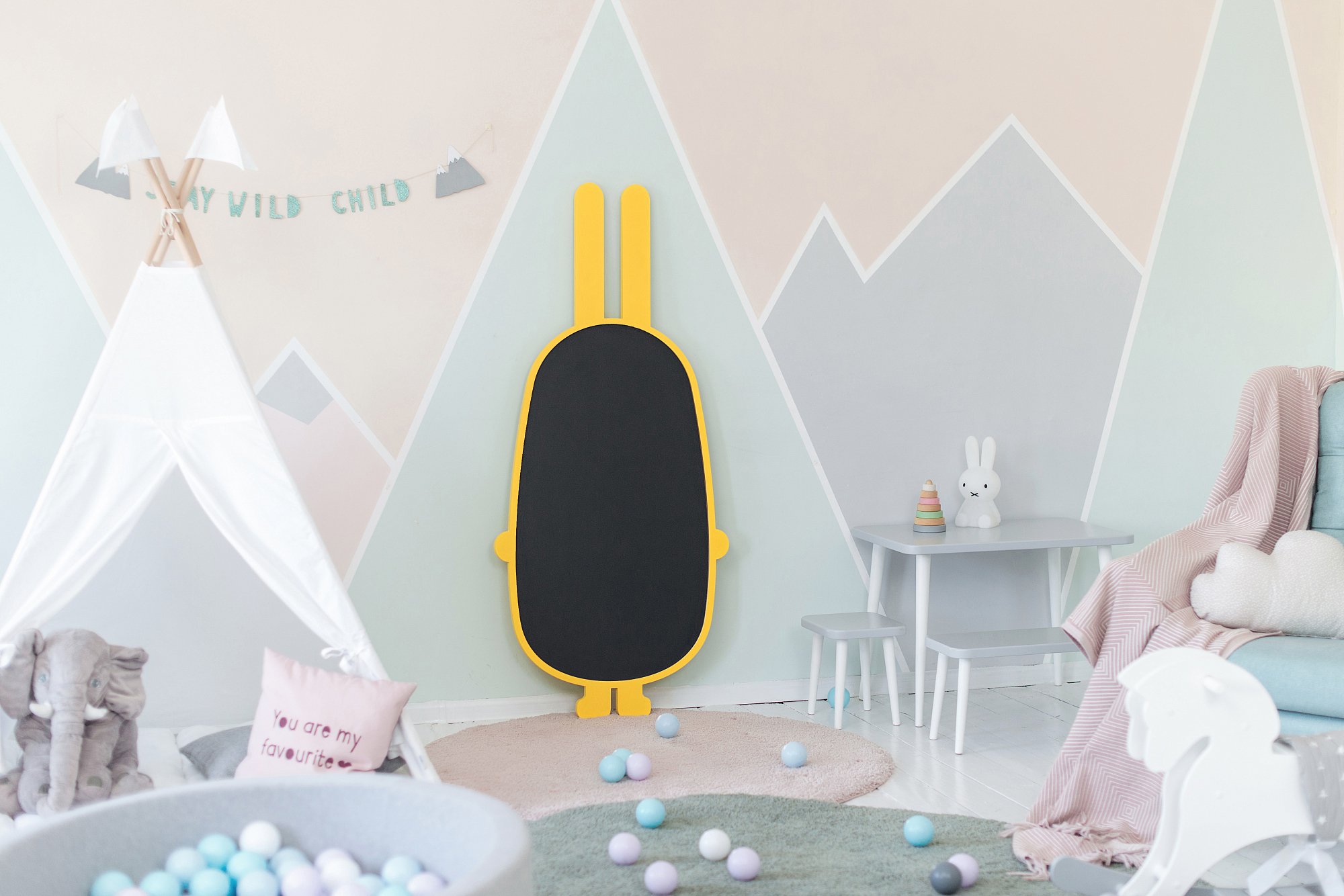 Грифельная доска желтая "Заяц" ЗАЯЦ  00-3859363 Желтый Santreyd  - Вид №2