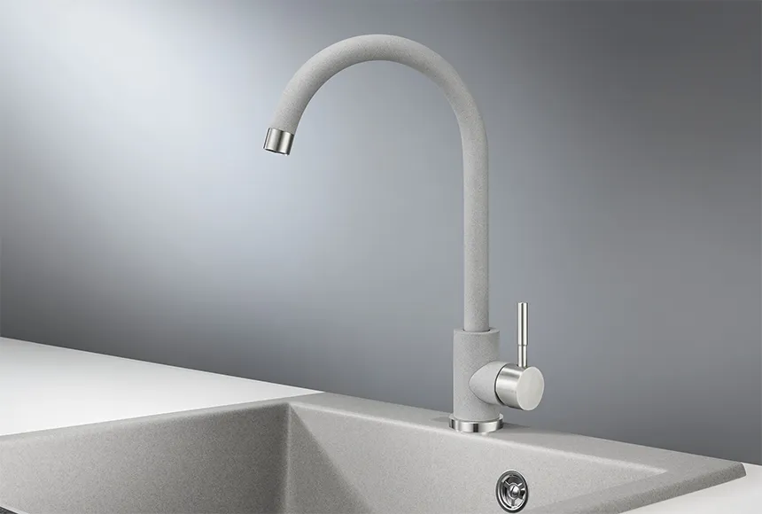 ST-4031, БАЗАЛЬТ, СМЕСИТЕЛЬ КУХОННЫЙ GRANULA Standart ST-4031-ST166