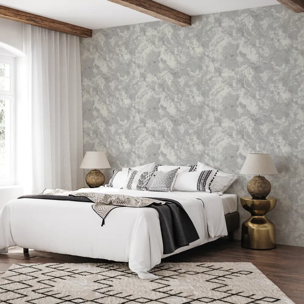 Обои флизелиновые Аспект Ру Каскад бело-серые 1.06 м 70370-46 STLM-2079275 - Вид №3