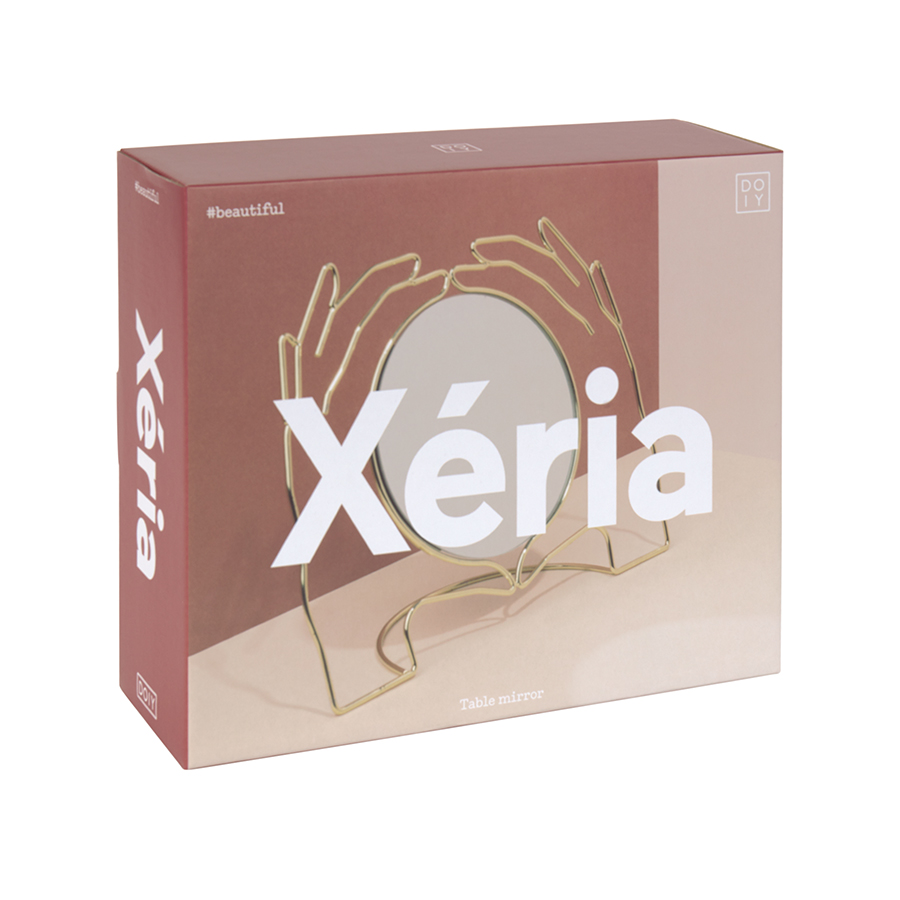 Зеркало настольное золотистое Xeria DOIY ДИЗАЙНЕРСКИЕ 00-3954209 Золото  - Вид №5