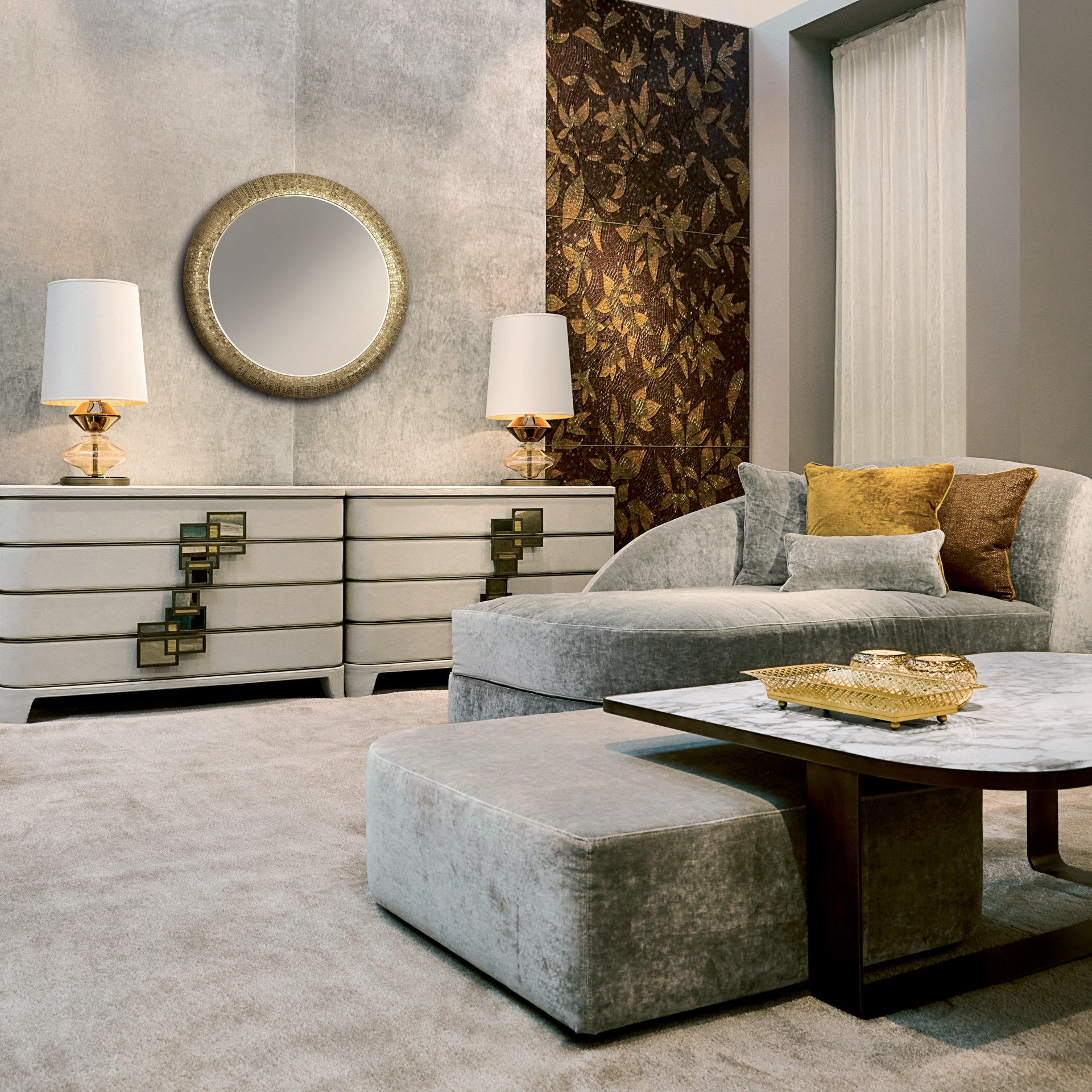 Круглое зеркало в рамке со встроенным освещением Sicis Fluxus ARCH-00131001 - Вид №3