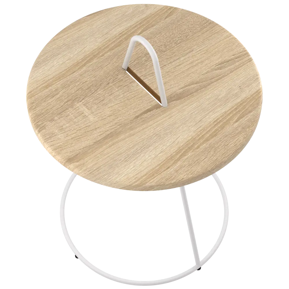 Журнальный столик круг 40x40 см белый Sheffilton STLM-2116870 - Вид №1