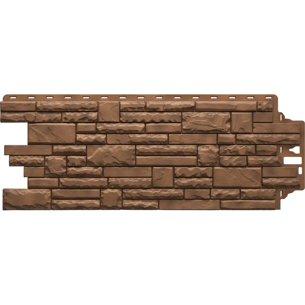 Фасадная панель Dacha Сланец колотый тёмно-коричневый 0.49 м² Stern STLM-2133054