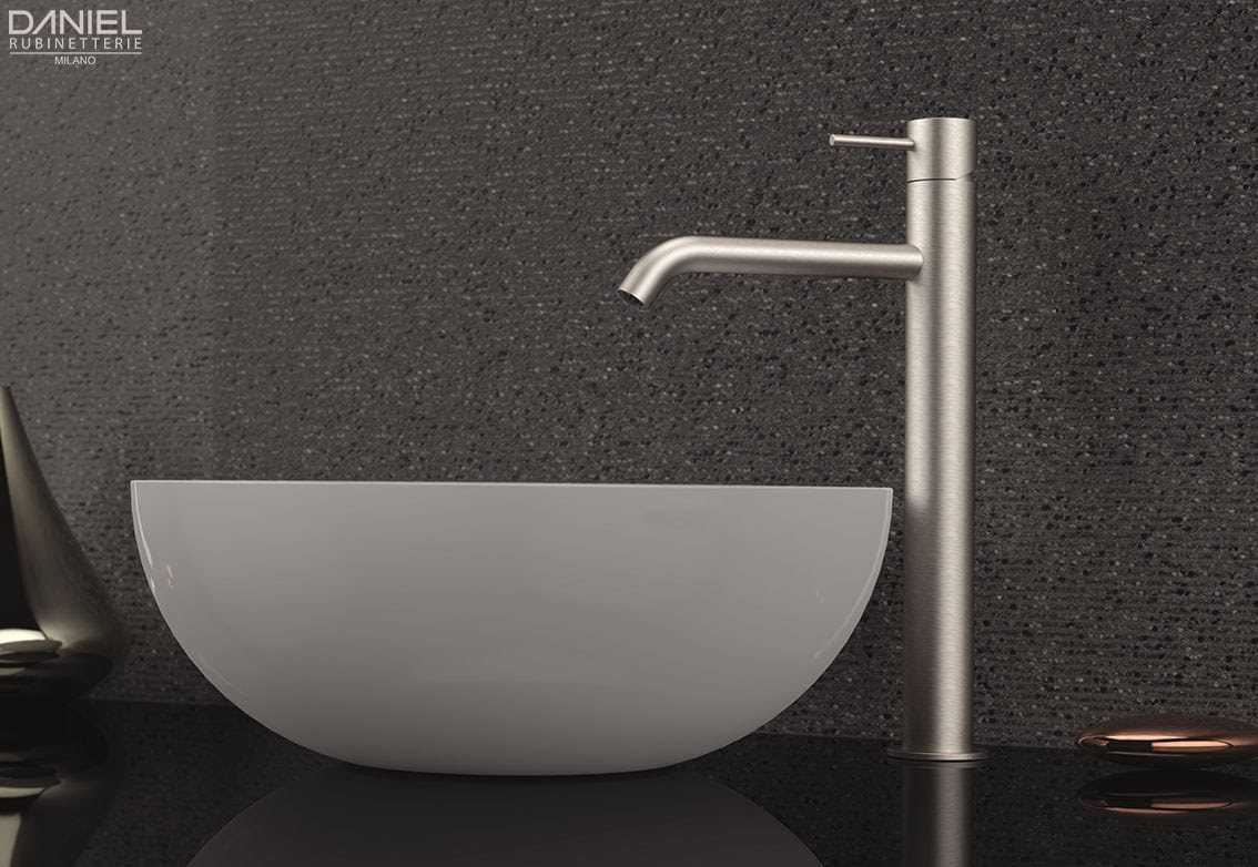 Однорычажный смеситель для раковины из нержавеющей стали Daniel Rubinetterie STEEL ARCH-00093515 - Вид №1