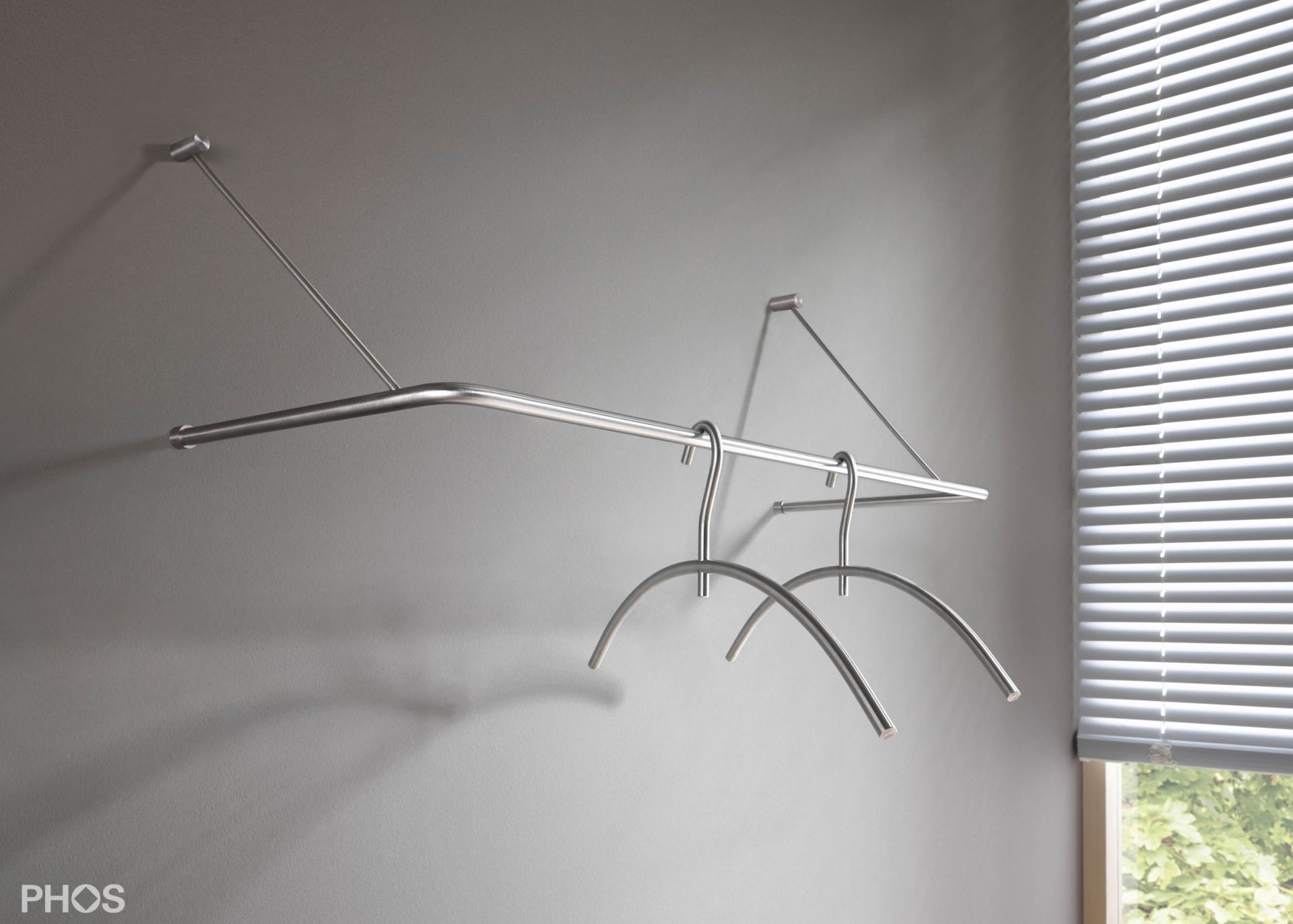 GU1-700 П-образная вешалка, 1 панель, ширина 70 см. PHOS  - Вид №2