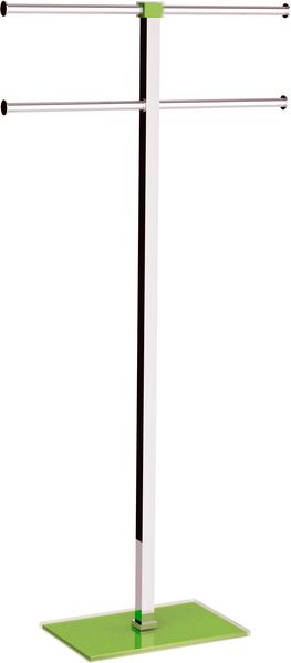 RA31(04) Gedy G-Rainbow, стойка: 4 полотенцедержателя, цвет хром - зеленый