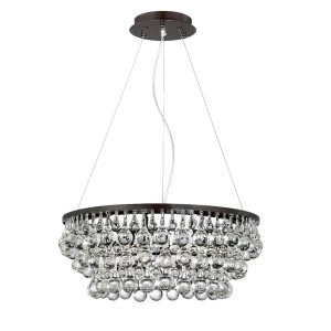 Люстра стеклянная 25х82 см черная Canto EF25690-8 DELIGHT COLLECTION ДИЗАЙНЕРСКИЕ 00-3883062 Прозрачный;черный