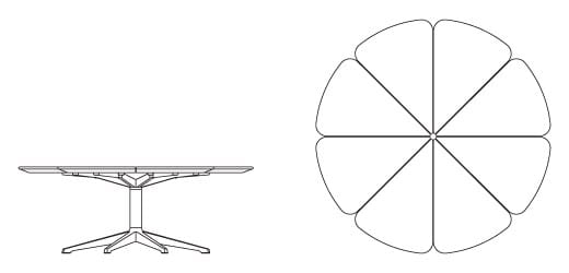 Журнальный столик из полиуретана Knoll лепесток ARCH-00032080 - Вид №4