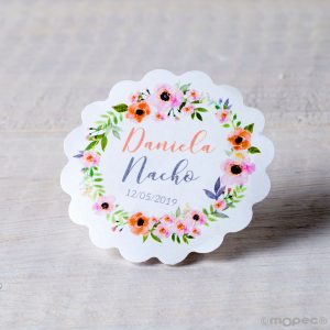 X454 PERS. 96 Наклейки с волнами «корона цветов» Dekoraniaevents Bodas