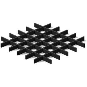 Комплект грильято 100x100x40 мм 2.88 м2 черный