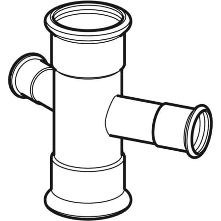 61409 Крестовина двухплоскостная редукционная Geberit Mapress из меди 30° Geberit  - Вид №1