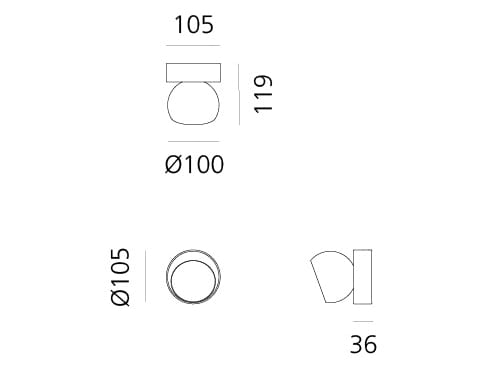 Металлический настенный светильник Artemide Ixa ARCH-00116215 - Вид №5