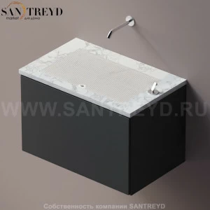 AELLM0CC1080YP Подвесная раковина настенная прямоугольная Agape Ell белая