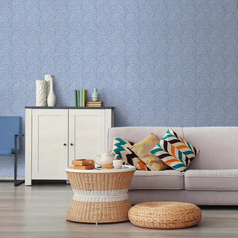 Обои флизелиновые Ateliero Kiyar синие 1.06 м 38332-04 STLM-2159796 - Вид №3